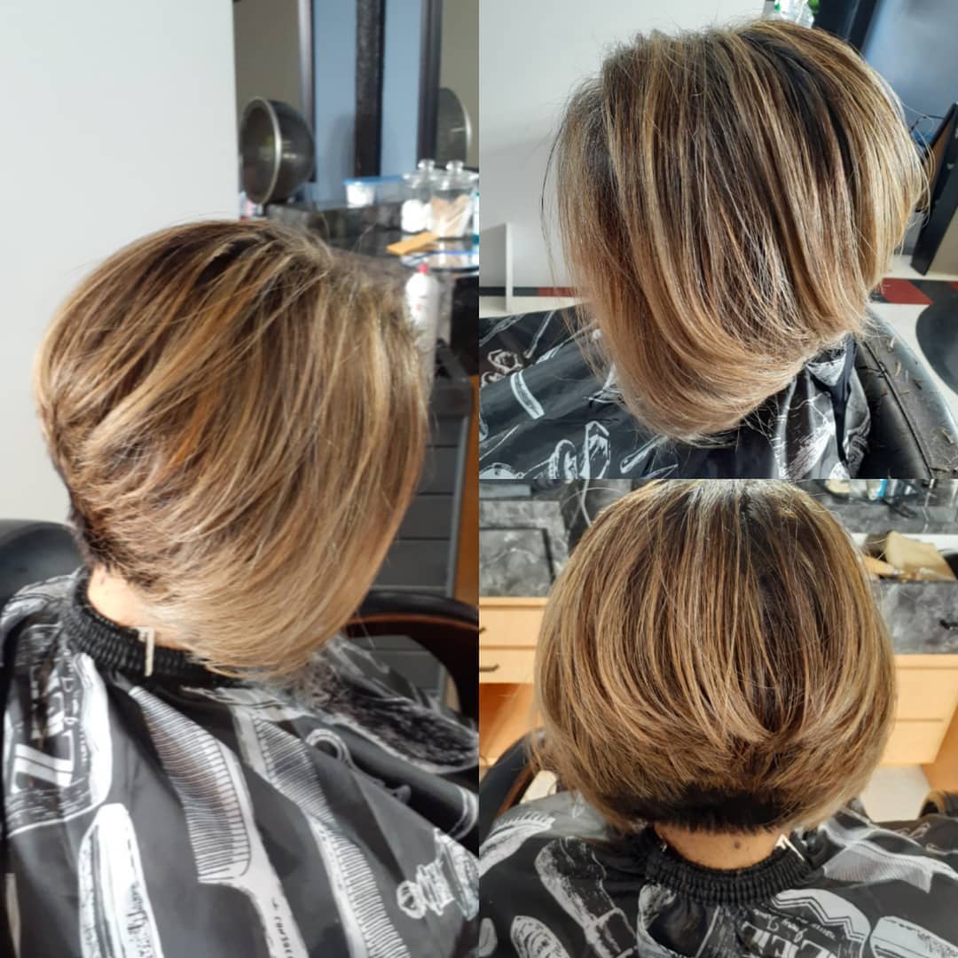 Highlights and bob cut